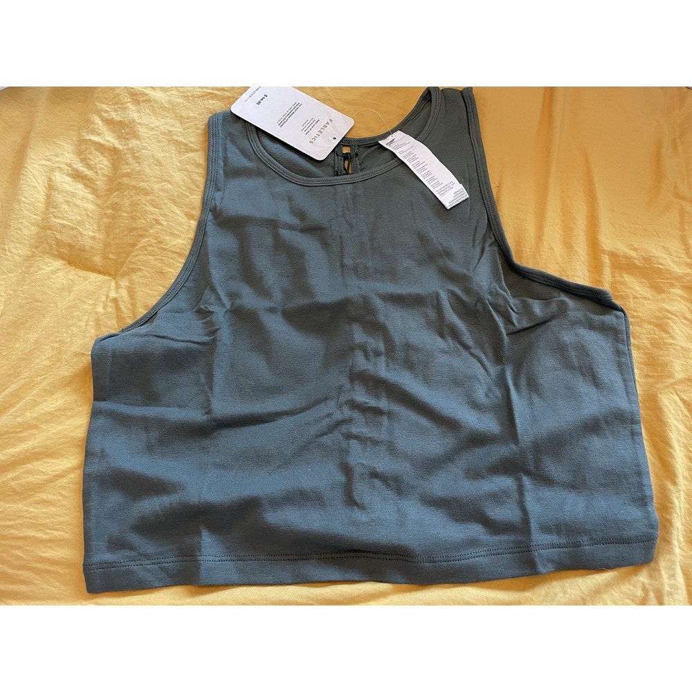 Fabletics Breeze Lace Up Tank Women's Size XL Safari Green NWT